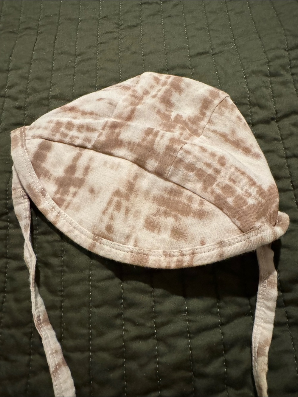 kate quinn Beige and Light pink Tie-Dye Baby Hat